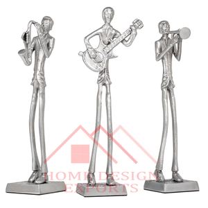 Escultura Decorativa de Aluminio de Diseño Clásico para Mesa de Noche, Escultura de Pareja Antigua Plateada para Mesa de Salón - Product Image 3