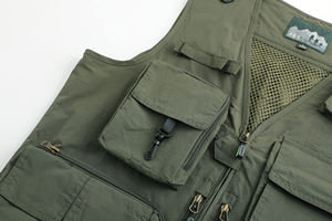 Vêtements d'extérieur personnalisés de haute qualité gilet de chasse léger fait à la main sans manches Camo gilet pour hommes et femmes - Product Image 6