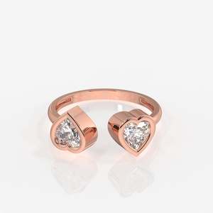 Toi Moi Sterling Silver <b>Ring</b> with Heart Cut Moissanite Diamond Elegant and Unique Design - Product Image 6