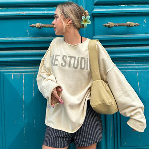 Sudaderas Casuales para Mujer al por Mayor, Precio Económico, Diseño Personalizado OEM, Sudaderas Lisas con Cuello Redondo, Ropa para Mujer - Product Image 3