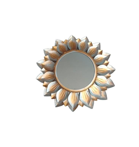 Espejo de Pared Ovalado de Lujo Chapado en Oro, Diseños Únicos, Espejos Decorativos - Product Image 3