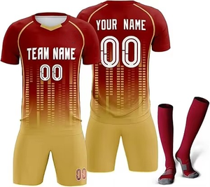 Conjunto de camisetas de fútbol Conjuntos de fabricante Poliéster Unisex Colores sólidos Manga corta Liga de fútbol - Product Image 4