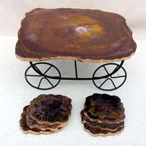 ชุดถาดรองแก้วแบบโบราณทำจากเรซินผลิตได้หลายสไตล์ - Product Image 1