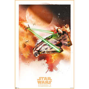 Ensemble d'affiches de vaisseaux spatiaux Star Wars Épisode IV-VI de style moderne pour la décoration murale - Product Image 1