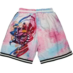 Short de basket-ball XS unisexe de haute qualité Vêtements de sport actifs Conception par sublimation imprimée Vente directe d'usine! Taille plus disponible - Product Image 2