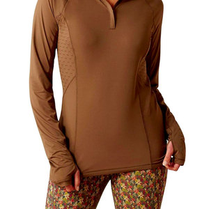 Camisas ecuestres de mujer de alta calidad hechas a medida OEM, camisas ecuestres de mujer con capas básicas hechas en fábrica para montar a caballo - Product Image 5