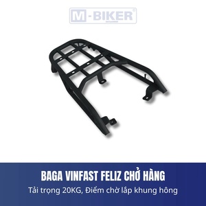 แร็คท้ายรถแบบแข็งแรงพิเศษ Feliz สำหรับสกู๊ตเตอร์ไฟฟ้า Vinfast Mbiker ติดตั้งและถอดออกได้ง่าย อุปกรณ์เสริมสำหรับสกู๊ตเตอร์ - Product Image 1
