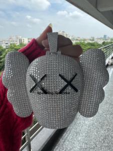 Colgante Personalizado VVS1 para KAWS, Plata 925 con Moissanita, Chapado en Oro, Estilo Hip Hop, Joyería Fina, Colgantes y Dijes para Hombre - Product Image 4