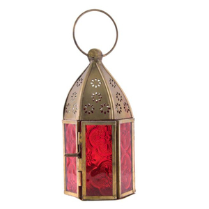 Linterna colgante decorativa islámica hecha a mano estilo marroquí linterna de latón con vidrio para decoración del hogar al precio más bajo - Product Image 2