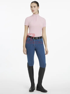 Capa base de equitación para mujer, venta al por mayor, tejido técnico de gestión de la humedad Premium, construcción sin costuras, ajuste flexible - Product Image 3