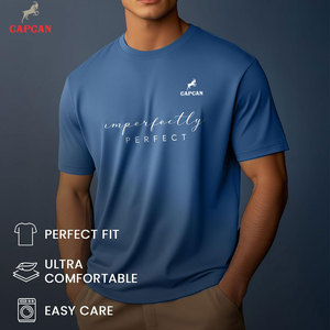 Nouveau stock T-shirt homme couleur personnalisée en gros Logo imprimé Tissu polaire polyester/coton de haute qualité Léger Écologique - Product Image 4