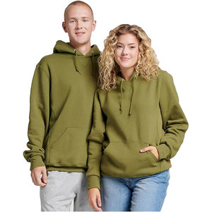 เสื้อฮู้ดสวมหัวผ้าฟลีซผ้าฝ้ายลายนักล่าสีเขียว - Product Image 4