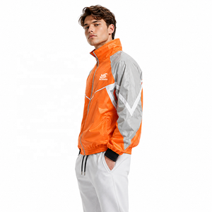 <b>Men's</b> Track <b>Jackets</b> Lightweight Full Zip Color Block Windbreaker Casual Outdoor Custom Logo Bulk Wholesale Supply <b>Men's</b> <b>Jackets</b> - Product Image 2