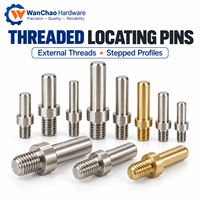Threaded Locating Pins Stainless Steel CNC Turned External Thread Step Pins