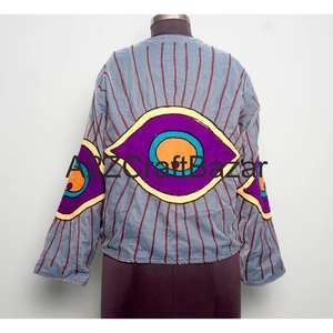 <b>Women's</b> Handcrafted Quilted <b>Velvet</b> <b>Jacket</b> Floral Embroidery for Ethnic Wear Autumn/Winter Fashion Celebratory Occasions - Product Image 5