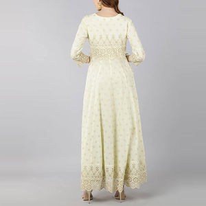 Hot Selling O Neck Solid Color Party Wear Dresses for Women Cheap Price Casual Women Dress Made in Pakistan - Product Image 2