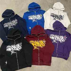 Sweat à capuche personnalisé à fermeture éclair complète en éponge française Impression bouffante 3D Sweats à capuche zippés de haute qualité - Product Image 4