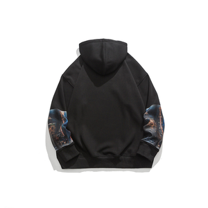 Pull à la mode avec logo personnalisé pour l'automne, mélange de polyester/coton, sweats à capuche imprimés pour hommes de grande taille - Product Image 2