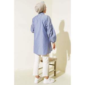 Chemise cheville élastique rayée en Saxe - Product Image 3