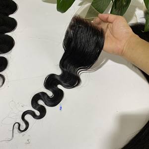 Extensiones de pelo brasileñas con encaje suizo, pelo sin procesar de la mejor calidad con cierre de encaje transparente, Color Natural - Product Image 2