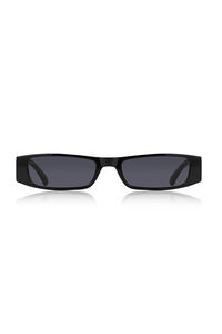 Gafas de sol rectangulares vintage negras 1045 - Product Image 1