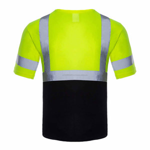 Nouveau t-shirt de sécurité à rayures réfléchissantes en polyester 100% avec logo personnalisé, vêtements de sécurité pour hommes, t-shirts à manches longues pour hommes - Product Image 4