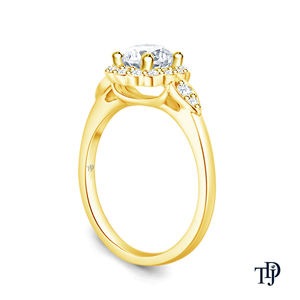 แหวนหมั้นทอง 18K ดีไซน์กลีบดอกไม้ ประดับด้วยลายวงแหวนซ้อนที่ซับซ้อน ผู้ผลิตขายส่งและขายปลีกระดับนานาชาติ - Product Image 5