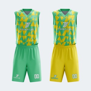 Uniforme de basket-ball réversible pour hommes de qualité supérieure, respirant, avec logo et design personnalisés, nom d'équipe personnalisé, sans manches, coupe classique - Product Image 1