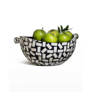 Cuenco decorativo con incrustaciones de hueso ecológico, técnica personalizada para servir dátiles, helados, chocolates, vela elegante, forma caliente - Product Image 4