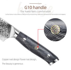 Venta al por mayor personalizado de alta calidad OEM ODM servicio profesional Damasco cuchillo japonés con mango de madera de cebra cuchillo de cocina Chef - Product Image 4