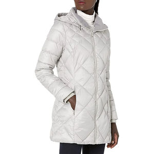 แจ็คเก็ตขนเป็ดยาวสำหรับผู้หญิงเสื้อโค้ทบับเบิ้ลให้ความอบอุ่นในฤดูหนาวออกแบบโลโก้ได้ตามต้องการ - Product Image 4