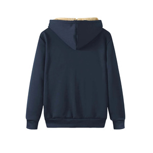 Beau sweat à capuche d'hiver noir doublé en laine pour femmes, avec Logo et couleur personnalisés, fabriqué avec des matériaux de qualité supérieure - Product Image 2