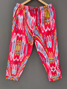 Parte inferior de pijama de algodón, pijama de algodón de alta calidad, ropa larga, estampado de bloque de mano - Product Image 2