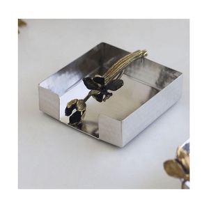 Porte-papier de soie en fer et en aluminium Porte-papier de soie de forme carrée fait à la main pour les ustensiles de cuisine à la maison - Product Image 5