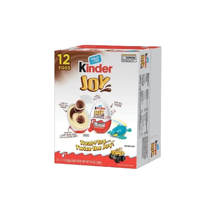 New arriving Kinder Joy Surprise egg chocolate dessert cup candy 20gX70 packing Customized bulk supply