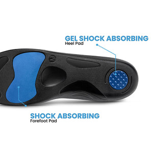 Arch Fit Support Orthotics Pies Insertos PU Gel EVA Acolchado Soporte de arco alto Plantillas de pie plano para zapatos - Product Image 2