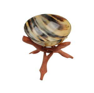 Best Selling Carved Natural Buffalo Horn Vintage Salad Fruit Serving Bowl Indian Horn <b>Dinnerware</b> 13x13x10cm for Business Gifts - Product Image 1