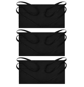 Delantales cortos de servidor de enseñanza para profesores al por mayor, delantal de cintura de camarera de algodón con bolsillos - Product Image 6