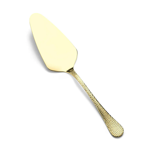 Cuchara de servidor de pastel de metal de alta calidad con acabado dorado, perfecta para panadería profesional y servicio de postres - Product Image 1