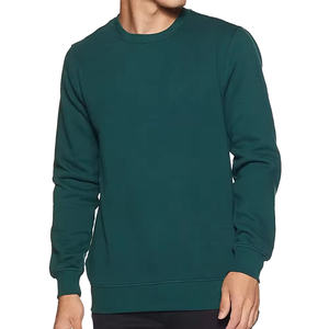 เสื้อกันหนาวบุรุษทันสมัยที่มีขนแกะภายในนุ่มและการออกแบบคอลูกเรือแบบคลาสสิกเหมาะสำหรับความสบายในชีวิตประจำวันและนอกสถานที่แบบสบายๆ - Product Image 1