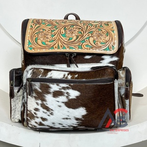 New Hot Selling Large Capacity Custom Hand <b>Tooled</b> <b>Leather</b> Travel Diaper Backpack Durable Mommy Bag Fashionable Backpack Bags - Product Image 1