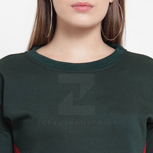 เสื้อสเวตเตอร์ผ้าฝ้ายระบายอากาศสำหรับผู้หญิง, เสื้อแฟชั่นลำลองสำหรับฤดูหนาวใส่ได้พอดีตัว100% มีโลโก้ด้านหน้าปรับแต่งได้ - Product Image 6