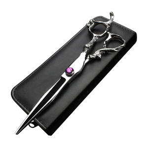 Tijeras de peluquero de salón profesional, mango largo de acero inoxidable, 28 dientes, tijeras de corte de pelo para diestros - Product Image 1