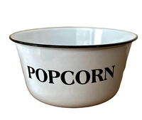 Nouveau bol à pop-corn de surface de couleur blanche standard à motif de concepteur Qualité supérieure Dernier bol élégant