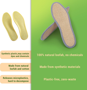 Semelles intérieures en luffa bio écologiques faites à la main respirantes anti-odeur de l'usine vietnamienne - Product Image 6