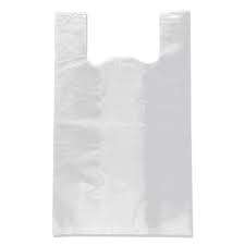 Sacs d'épicerie en plastique recyclé imprimés avec logo personnalisé avec poignées en option de conception de gousset latéral - Product Image 5