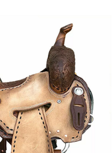 Juego de sillas de montar de cuero genuino de primera calidad, combinación perfecta para carreras de inglés de resistencia occidental para montar a caballo - Product Image 4