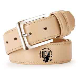 เข็มขัดหนังวัวแท้คุณภาพสูงสำหรับผู้ชาย ดีไซน์พิเศษ พร้อมหัวเข็มขัดเหล็กทรงกล่อง และลายพิมพ์ตามสั่ง - Product Image 2