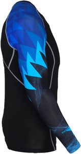 เสื้อรัดรูปแขนยาวของผู้ชายเสื้อพิมพ์ลายดิจิทัลระบายอากาศสำหรับยิม MMA การวิ่งและการฝึก - Product Image 3