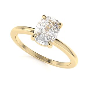 Anillo de compromiso solitario de diamante con corte de cojín Elonagted para mujer - Product Image 1